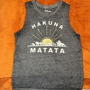 Disney Hakuna Matata Lion King Burn Out Tank | S